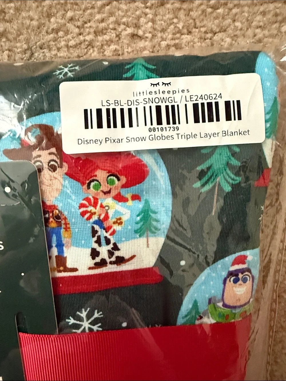 Little Sleepies Disney Pixar Snow Globes Cloud Blanket